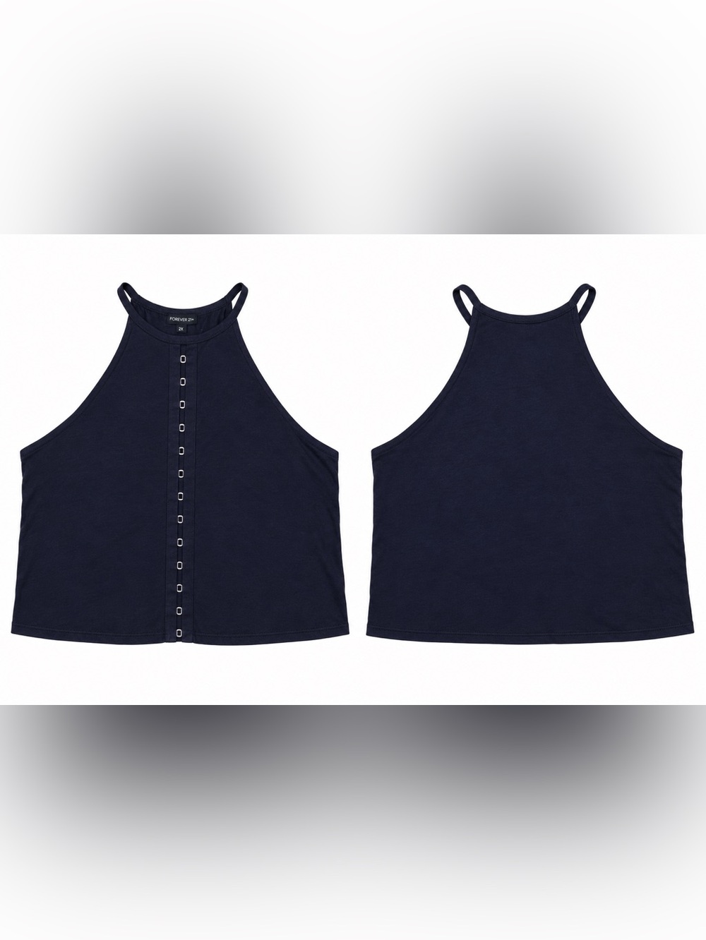 FOREVER 21+ LINK UP EYELET SLEEVELESS TOP - BLACK SIZE 3X (NEW WITH TAGS) A19